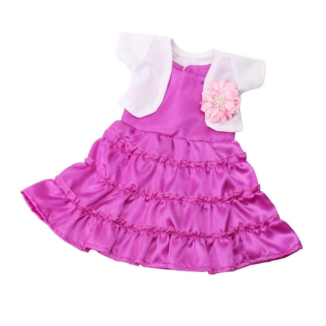 de Princesa con para proteger Corto de Manera para 18 Pulgadas Americana Chica Doll Púrpura