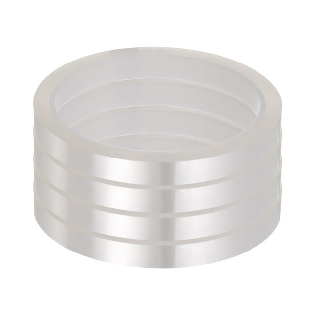 Unique Bargains 4 Rouleaux Ruban Thermique Ruban Résistant à la Chaleur Haute Température 10mmx33m(108 Pieds) Ruban Thermique de Sublimation Transparent