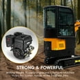 thumbnail image 2 of 13.5HP Mini Excavator With B&S EPA Engine Crawler Hydraulic 1 Ton Small Digger Enclosed Cab Excavator for Construction Work Gardens and Farm, 2 of 8
