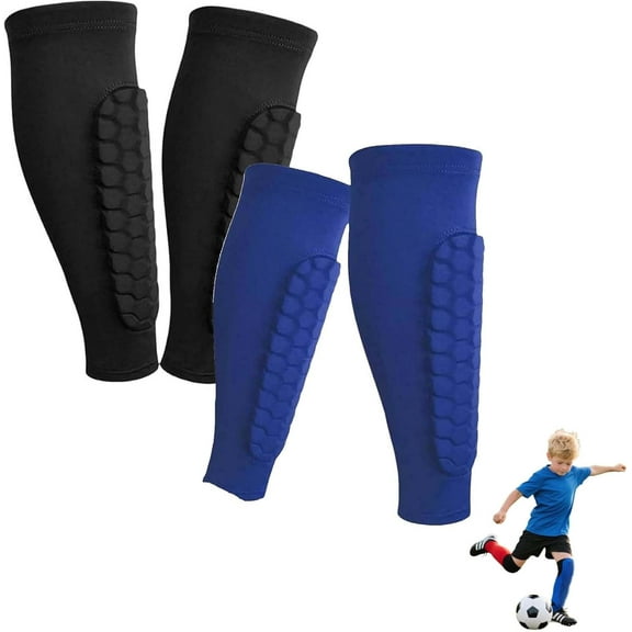Shin Defender Shin Guards Kids, Shindefender Shin Guards Sleeves, for Soccer Ski Youth