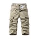 thumbnail image 1 of Multi Bolsillo Cargo Pantalones para Hombres Estiramiento Casual Cordón Clásico Pantalones Cortos de Verano con Bolsillos Múltiples, Pantalones Cortos de Cintura Elástica, 1 of 9