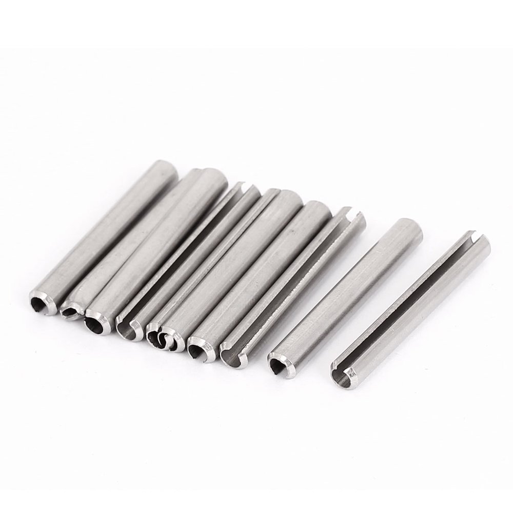 M5x40mm Stainless Steel Split Spring Roll Dowel Pins Fasteners 10Pcs