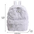 thumbnail image 2 of Jiibva Plush Backpack for Woman Lightweight Fluffy Casual Travel Rucksack Cute Handbag for Daypacks Travel, 2 of 7
