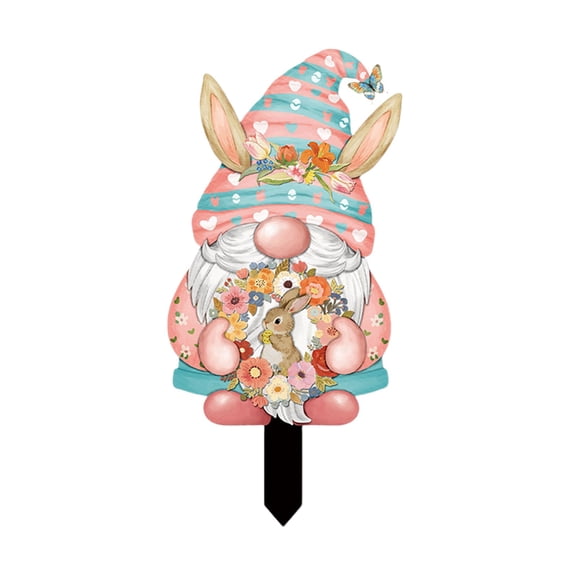 OutmaxHome Easter Garden Stakes Outdoor Garden Decorations Spring Easter Decor