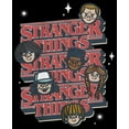 thumbnail image 2 of Netflix Junior's Stranger Things The Gang Cartoon Logo Cowl Neck Sweatshirt Black Small, 2 of 4