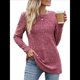 thumbnail image 2 of Blusas Elegantes e Informales de Larga para Mujer, Ropa Informal de Negocios, Suéteres Cálidos de Otoño. Rojo Vino XXL, 2 of 10