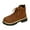 Brown, variant on Women's Suede Combat Boots Comfortable Wide Toe Box Lace Up Mid Calf Booties Platform Lug Sole Non Slip Riding Boots Gray Size 6