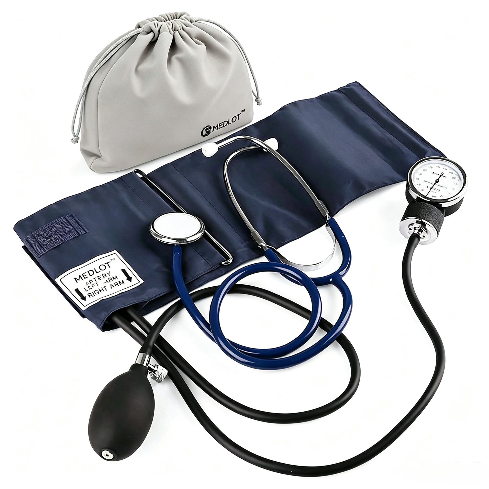 LotFancy Manual Blood Pressure Cuff, Aneroid Sphygmomanometer and Stethoscope Kit, BP Cuff 10"-16"