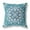 Aqua, variant on HomeRoots 26" x 26" Midnight Blue Blown Seam Paisley Indoor Outdoor Throw Pillow