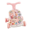 thumbnail image 4 of Baby Push Centro de actividades Mesa de juguete, para niños y niñas Ruedas de velocidad ajustable Niño empujar Juguete para caminar Siéntese Rosa, 4 of 8