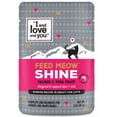 thumbnail image 3 of (2 pack) "I and love and you" Feed Meow Wet Cat Food Toppers, Shine Formula with Salmon and Tuna, Omegas 3 and 6 for Healthy Skin and Coat, Grain Free, No Fillers, 3oz Pouches, Pack of 12 Pouches, 3 of 10