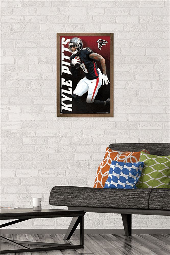 NFL Atlanta Falcons - Kyle Pitts 21 Wall Poster, 14.725" x 22.375", Framed