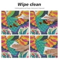 thumbnail image 4 of JEUXUS Mexican Birds Floral Round Tablecloth Circular Table Cloths Cover Washable Tabletop Runner for Kitchen Party Picnic Dining Decor, 4 of 7