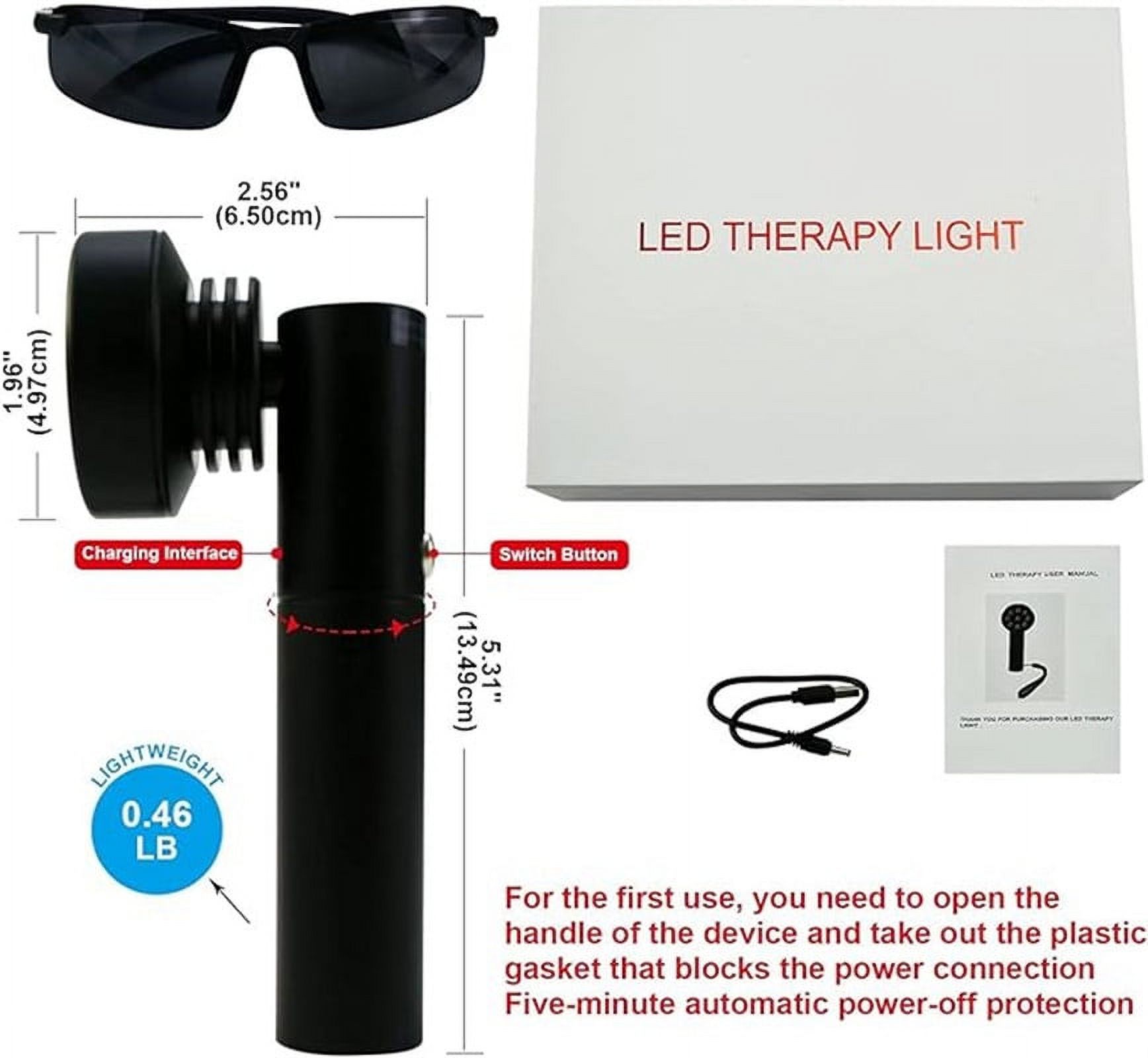HELENTEX Red Light Wand,Red Light Lamp(Black1)