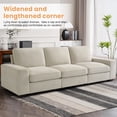 thumbnail image 5 of Fairyland 100" Modular Sofa with Seats Storage, Comfy 3-Seater Chenille Fabric Couch for Living Room, Office, Apart W/Deep Seat, USB Charging, Upholstered Couch with Removable Cover,Beige, 5 of 6
