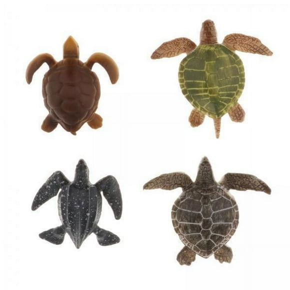 lionlar 2x 4 PCS Sea Animal Figure Plastic Model Preschool Creature Toy for Kids -