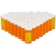 thumbnail image 1 of Paquete de 50 botellas de píldora vacías con tapas, frascos para medicamentos recetados, contenedores (naranja Feliz Sencillez, 1 of 4