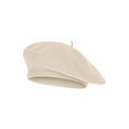 thumbnail image 1 of Top Headwear Wool Blend French Bohemian Beret Ivory, 1 of 2