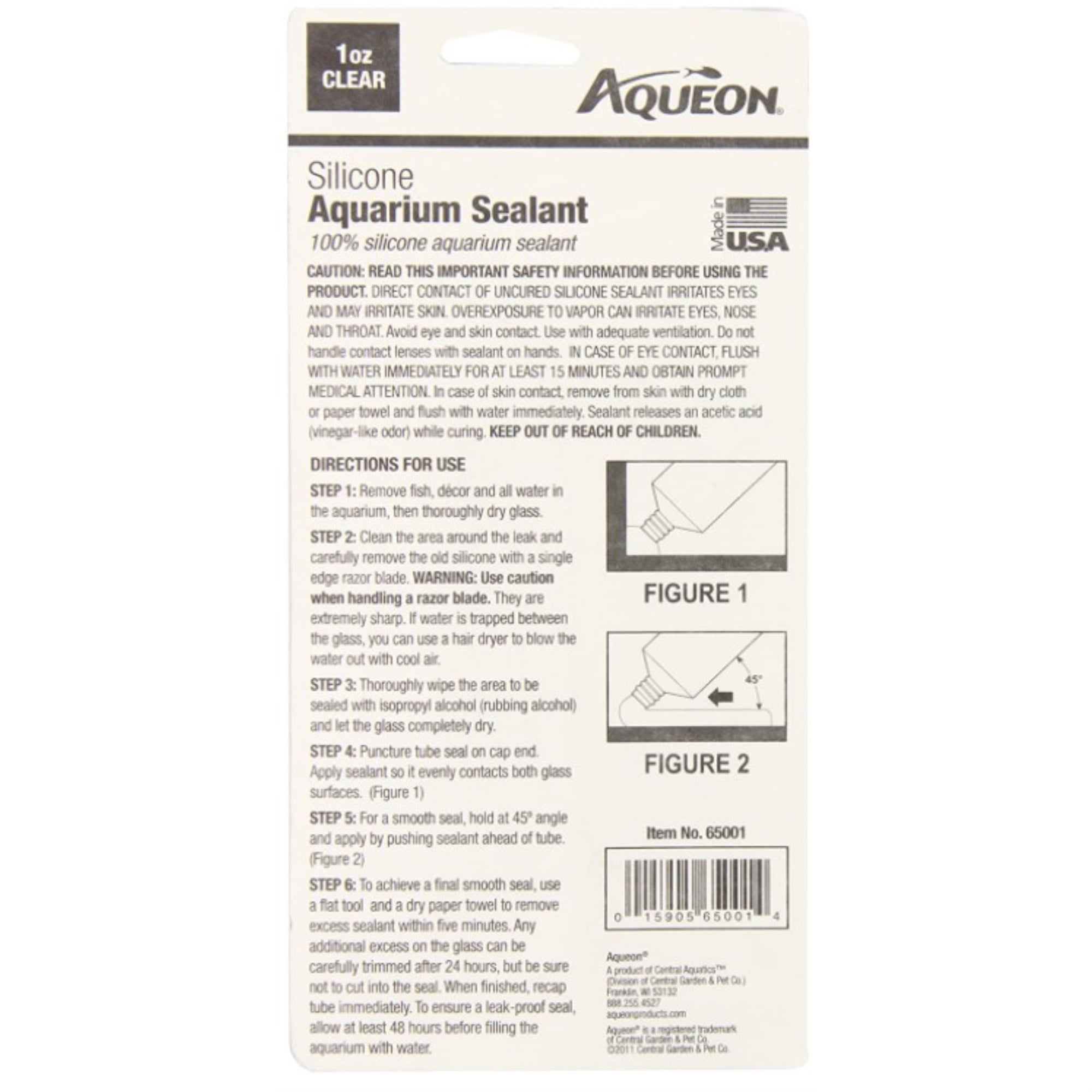 Aqueon Silicone Sealant 3 oz Black Standard Packaging