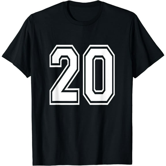 Number 20 T-Shirt Birthday Varsity Sports Team Jersey