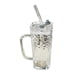 thumbnail image 2 of 250ml Glass Water Cup With Handle Cup Lid Glass Straw Beverage Cup Coffee Cup Cold Drink Cup, 2 of 7