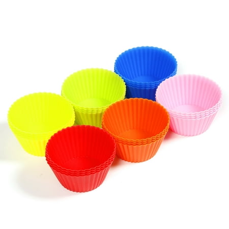 CBD Reusable Silicone Baking Cups Cupcake Liners - Muffin Cups Cake Molds 24