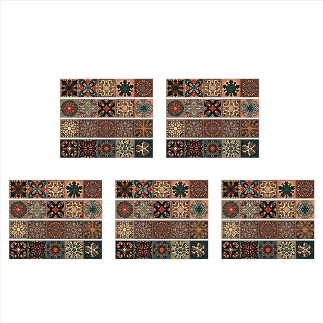 100 Pcs 3D Multi Moroccan Self-Adhesive Bathroom Kitchen Wall Stair Tile Sticker,100x tile sticker