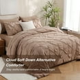 thumbnail image 2 of Sheet&Joy 7 Pieces Pinch-Pleated Comforter Set, Khaki Full Size, 2 of 8