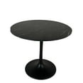 thumbnail image 2 of Contemporary Home Living Circular Marble Top Pedestal Dining Table - 36" - Black, 2 of 6