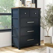Furniture of America Yvara Modern 4-Drawer Vertical Dresser, Blue