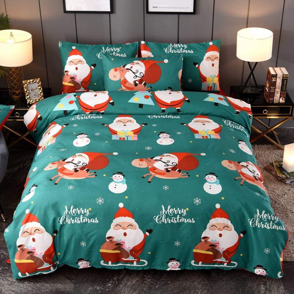 Skating Happy Cartoon Print Details about   Snowman Quilted Bedspread & Pillow Shams Set 