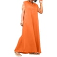 thumbnail image 4 of HBFAGFB Combinaisons pour Femmes Grande Taille Col Rond Décontracté Sans Manches Taille Haute Orange Taille TTG, 4 of 8
