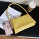 thumbnail image 2 of Bolso de mano retro para mujer, multicapa, suave, de PU, para hombro y axilas (amarillo), 2 of 6