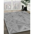 thumbnail image 2 of Ahgly Company Indoor Round Patterned Gray Cloud Gray Area Rugs, 3' Round, 2 of 6