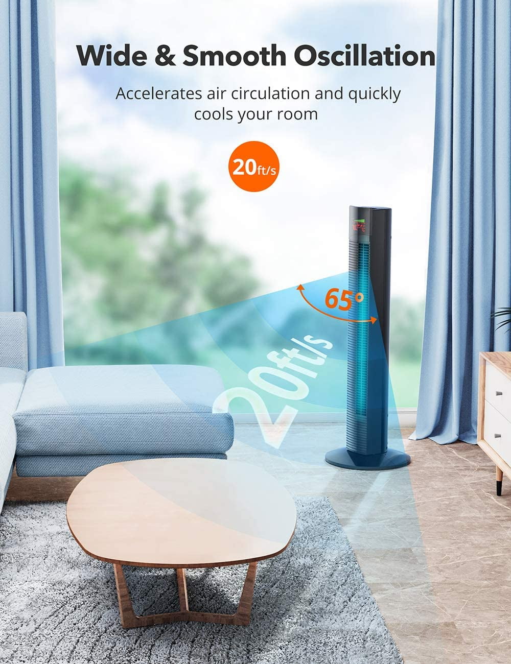 Space-Saving Black 9 Modes Large LED Display Portable Floor Bladeless Fan for Bedroom Living Rooms Office Tower Fan 36” Oscillating Tower Fan with Remote 12-Hour Timer Space-Saving Black 9 Modes Large LED Display Portable Floor Bladeless Fan for Bedroom Living Rooms Office Tower Fan 36” Oscillating Tower Fan with Remote 12-Hour Timer
