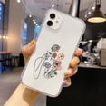 thumbnail image 3 of Funda transparente con flores para iPhone 14 Pro, iPhone 15 Pro, 13, 11, 12, 16 Pro Max, Xr, Xs Max, 7, 8 Plus, 12, 13 Mini, SE 2, 3 of 5