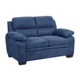 thumbnail image 4 of Lexicon Holleman Textured Fabric 2-Piece Upholstered Sofa Set in Blue, 4 of 12
