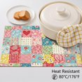thumbnail image 5 of Placemat, Pioneer Flower Floral Print Pattern Place Mats Table Mat Set Of 2, PVC Washable Placemats for Party Kitchen Dining Decoration, 18x12 Inch, Fade Resistant, 5 of 6