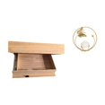 thumbnail image 1 of Estante flotante de pared con cajón y compartimento, escultura de bola de cristal, figura de metal, adorno de escritorio para interiores, soporte para, 1 of 8