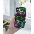 thumbnail image 5 of WIRESTER Shockproof Soft Rubber Cover Case for Apple iPhone 17 6.3" 2025, Purple Green Galaxy Marble, 5 of 5