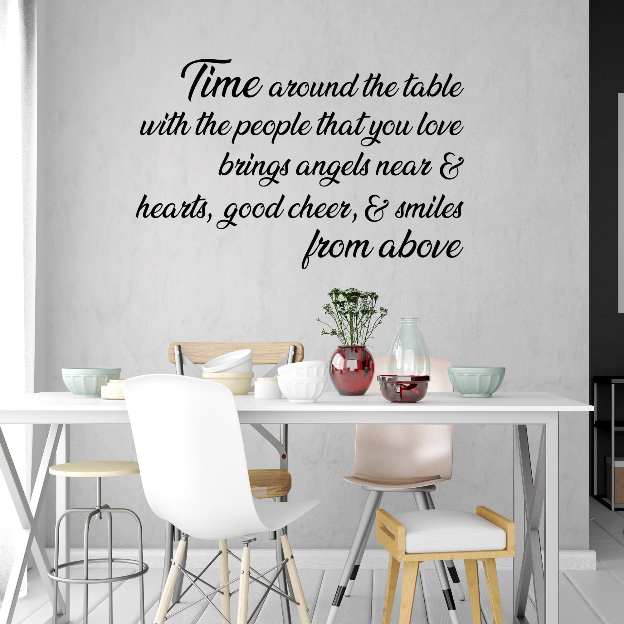Bless The Food Family Love Between Us Asst Kitchen Dining Room Wall Window Decal 
