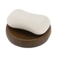 thumbnail image 5 of Unique Bargains 1 Pc Portable Soap Dish Round Deep Brown Soap Dish for Bathroom Kitchen 3.94"x3.94"x0.79", 5 of 6