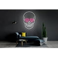thumbnail image 3 of Glowneon Head Skull W/ Heart Eyes Neon Sign, Wall Art Decor, 3 of 4