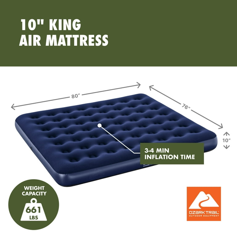 Ozark Trail 10 in Air Mattress King with Antimicrobial Coating