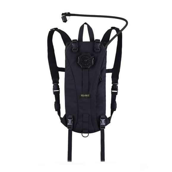 Source Sac d'Hydratation Tactique - Vessie d'Eau WXP Widepac 3 L avec Orifice de Remplissage Externe - Valve de Boisson Orageuse à Haut Débit - Double Fonction : Sac à Dos/molle