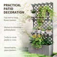 thumbnail image 4 of Outsunny Jardinière Surélevée avec Treillis et Tablette pour Plantes, Gris, 4 of 10