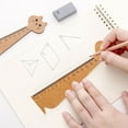 thumbnail image 1 of Règle en Bois Outil Règle Étudiant Règle Créative Style Chat et Utile pour Enfants Filles, 1x Règle Chat Dessin Animé Liquidation, 1 of 4