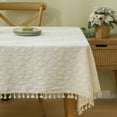 thumbnail image 2 of Nappe Style Français Floral Pastoral Marguerite Nappe de Bureau en Coton et Lin Nappe de Table Basse, 2 of 7