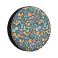 thumbnail image 2 of Balery Foxes and Birds in Forest Tire Covers - Tough Tire Wheel Protector for Truck, SUV, Trailer, Camper, RV -15 inch, 2 of 8