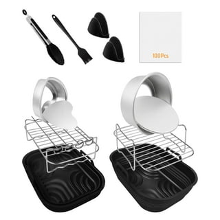 Uennm 6pcs Air Fryer Accessories for Ninja Foodi AF300EU, AF400EU, Tower  T17088, Double Air Fryer 7.6L-9.5L, Kitchen Utensils Set, with Pizza Tray  Box Bread Metal Grill: Buy Online at Best Price in